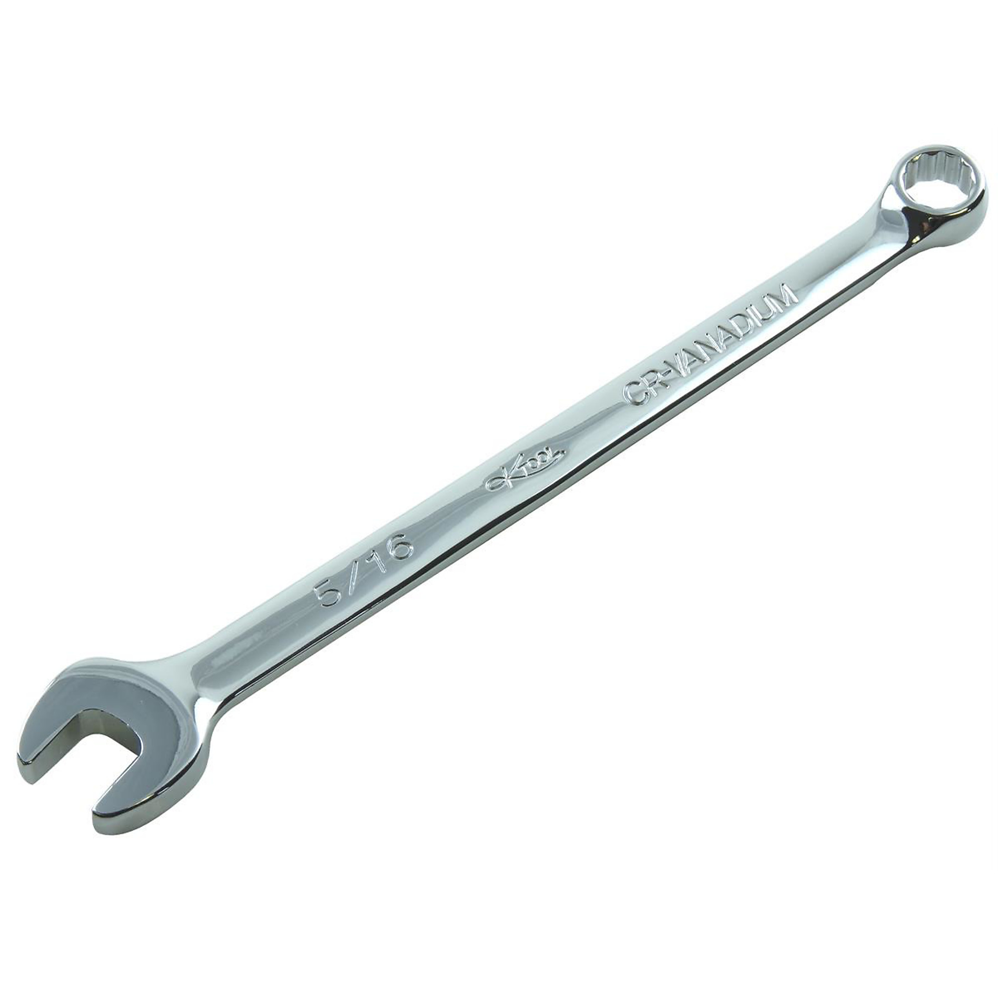K-Tool International Combination Wrench — 5/16in., 15-Degree Offset, High Polish, Alloy Steel, Model# KTI41310